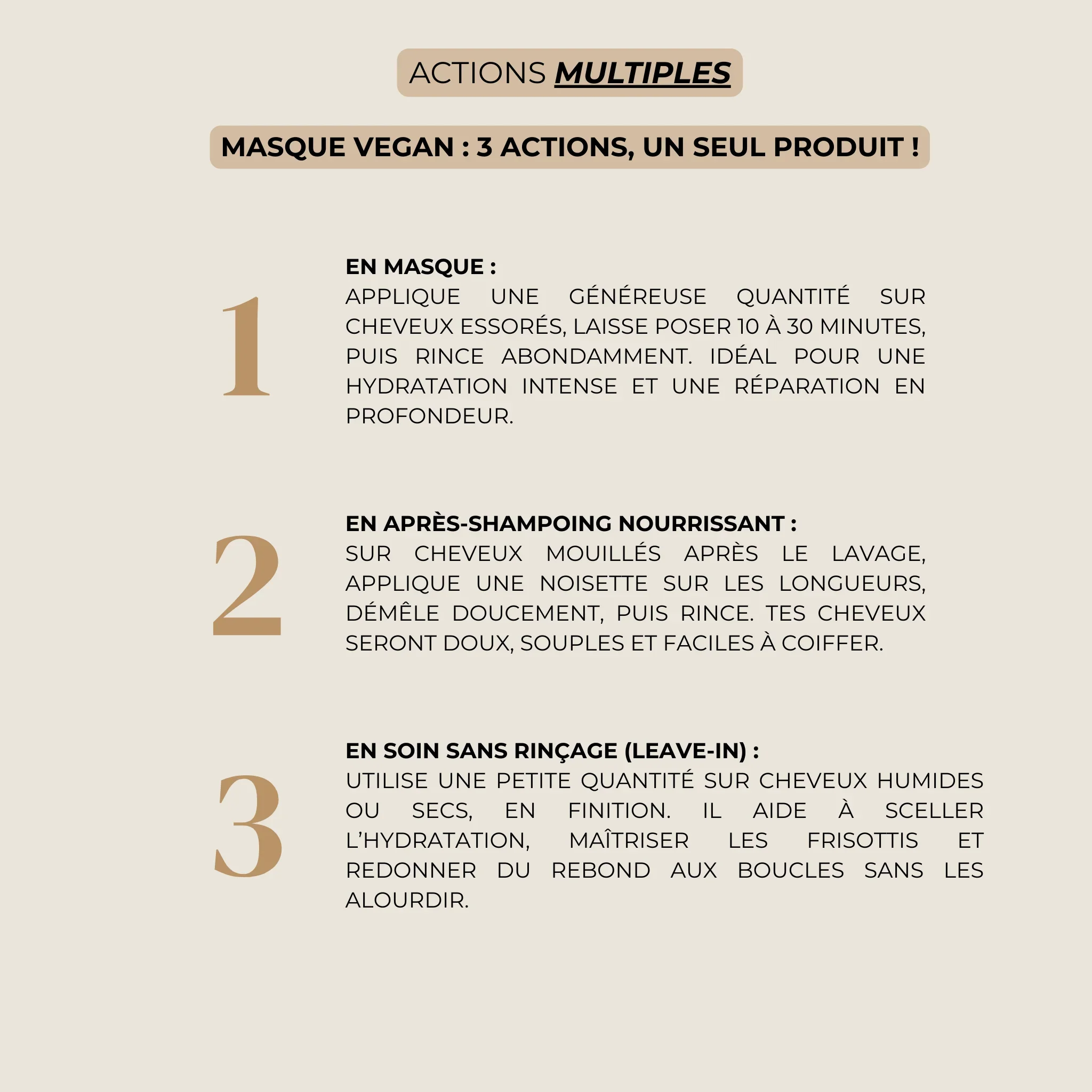 Masque cheveux nourrissant et réparateur vegan - Image 6