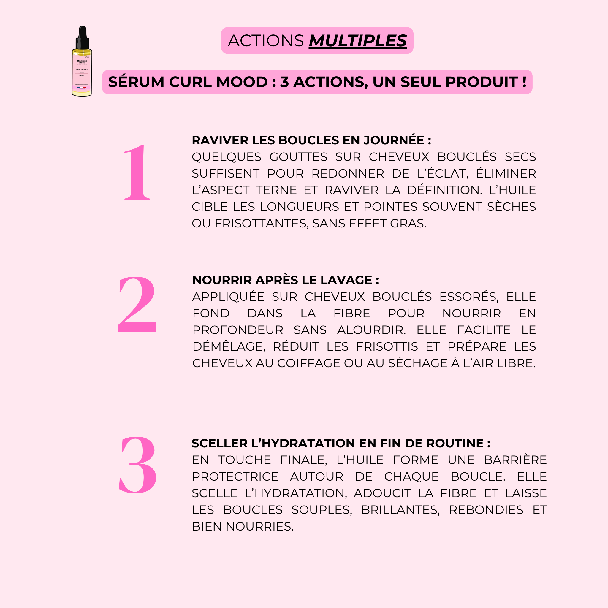 Le Sérum Curl Mood Care – Huile sèche cheveux bouclés, frisés et crépus - Image 6