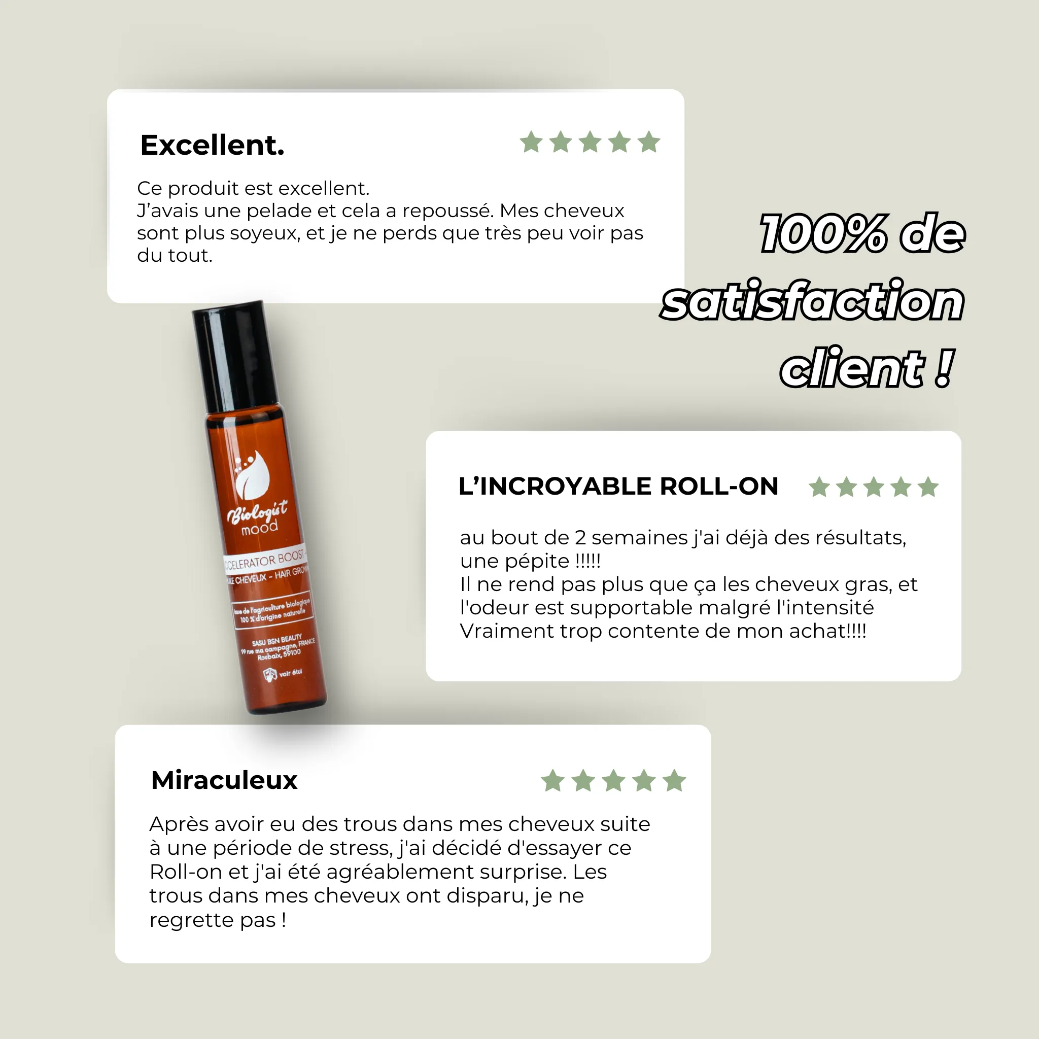 Accelerator Roll on Boost + :  3% huiles essentielles pour la pousse des cheveux - Image 3